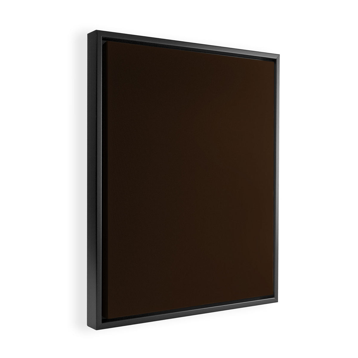 Minimal Monochrome Coal Dark Brown Framed Canvas Print Gallery Image 2
