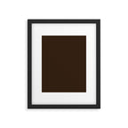 Minimal Monochrome Coal Dark Brown Framed Art Print Gallery Image 6