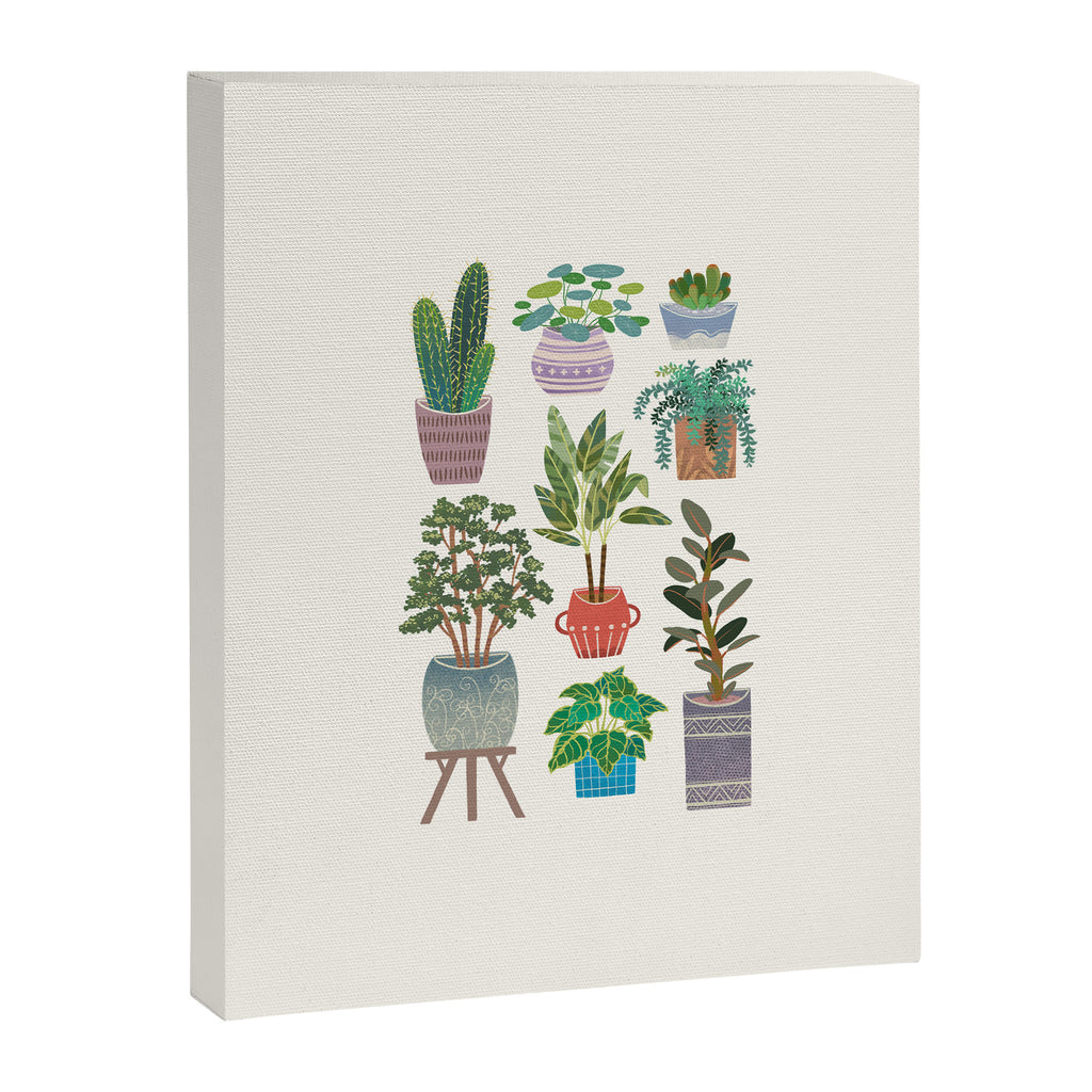 Art print of love for plants on a Ivory background Canvas Print Gallery Image 8