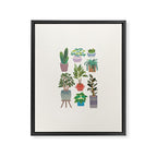 Art print of love for plants on a Ivory background Framed Canvas Print Gallery Image 8