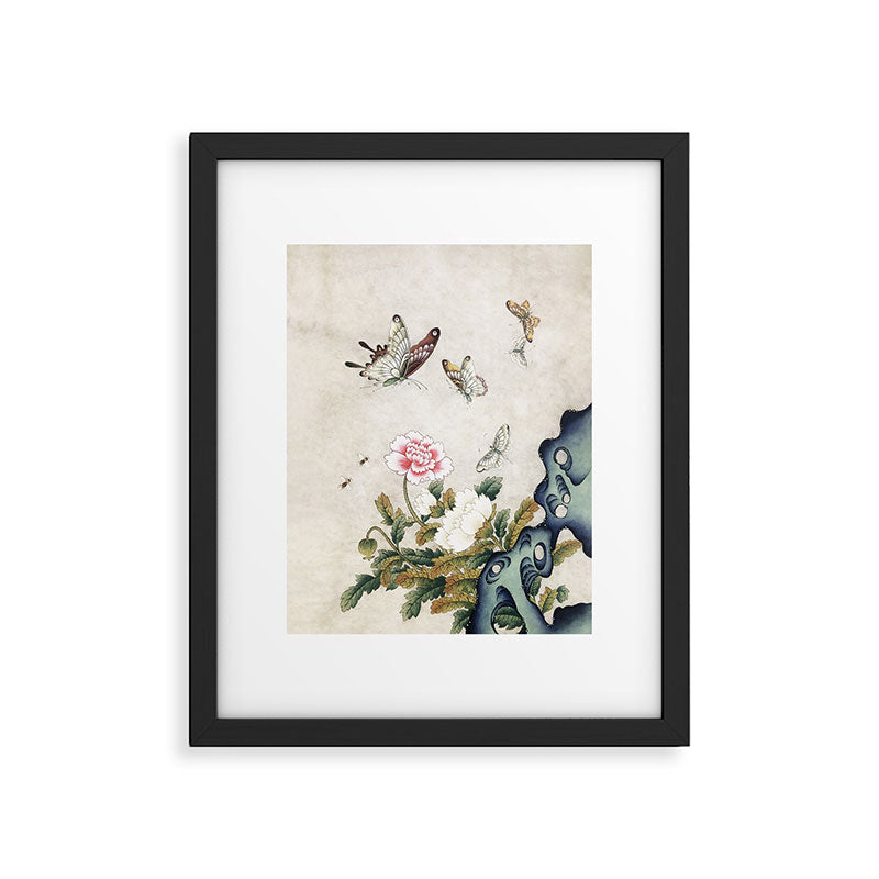 Butterflies and flowers : Minhwa-Korean traditional/folk art Framed Art Print Gallery Image 5