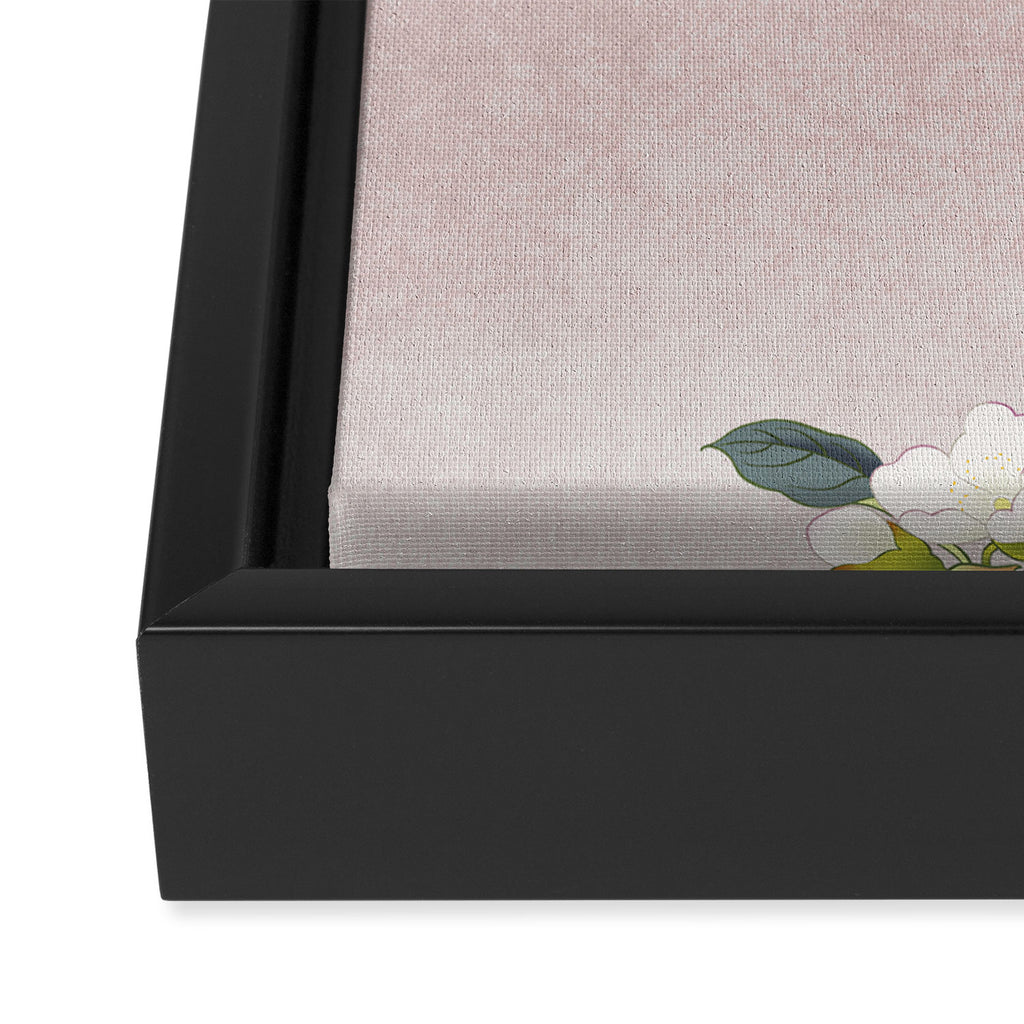 Butterflies and pear blossoms Framed Canvas Print Gallery Image 3