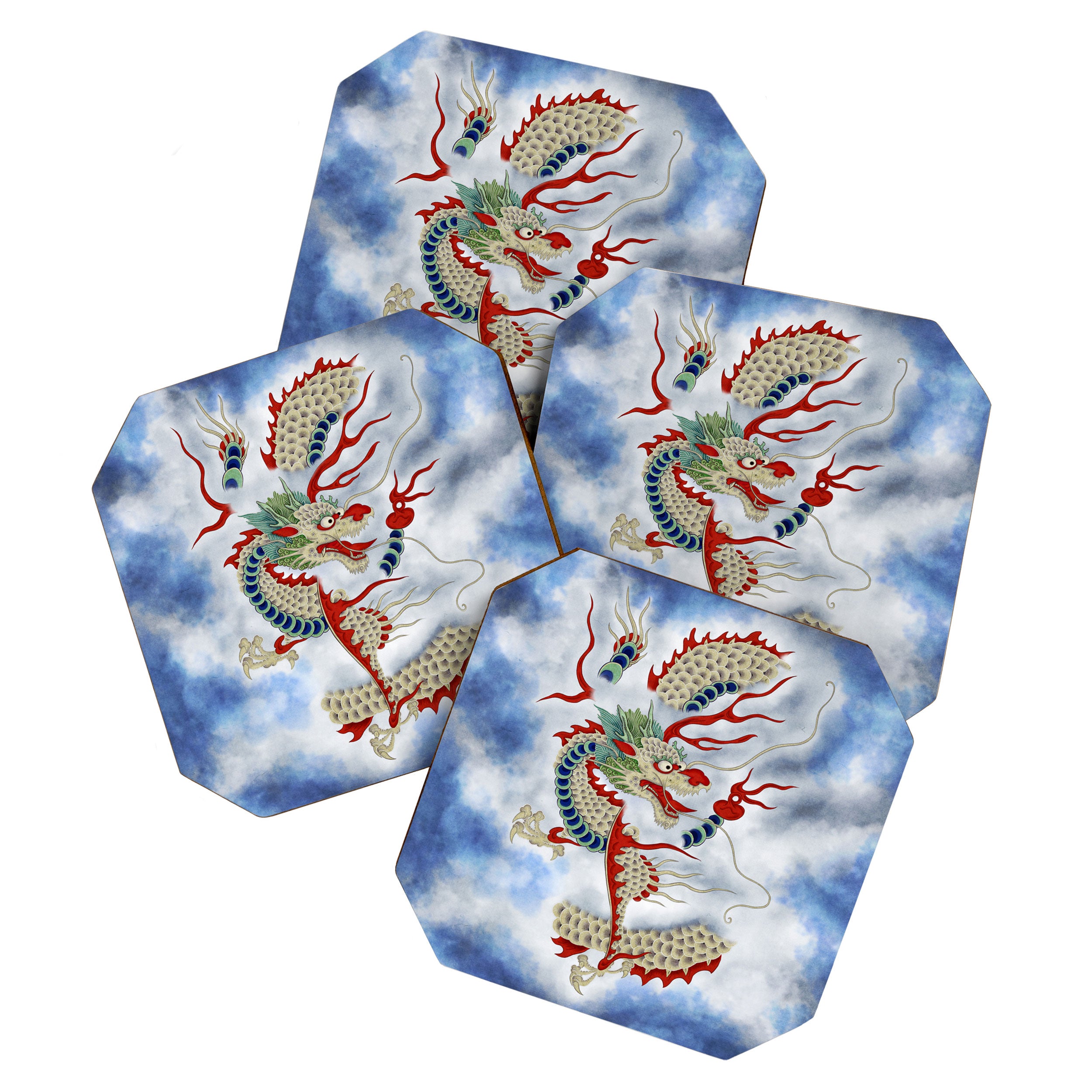 Dragon in the Cloud : Minhwa-Korean traditional/folk art Coaster Gallery Image 1