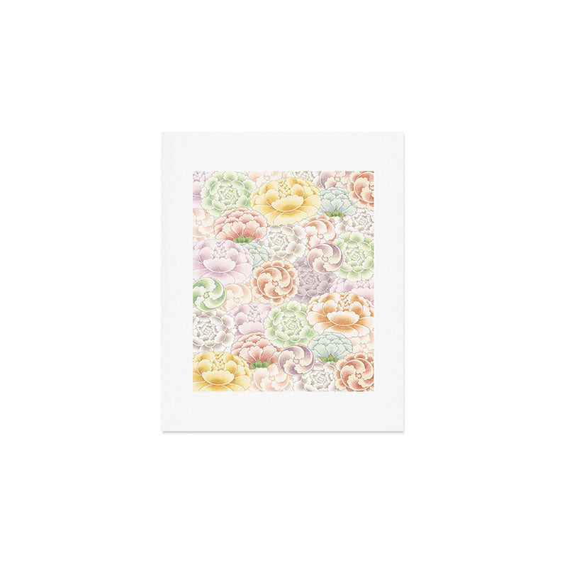Field of peony flowers Art Print Gallery Image 1