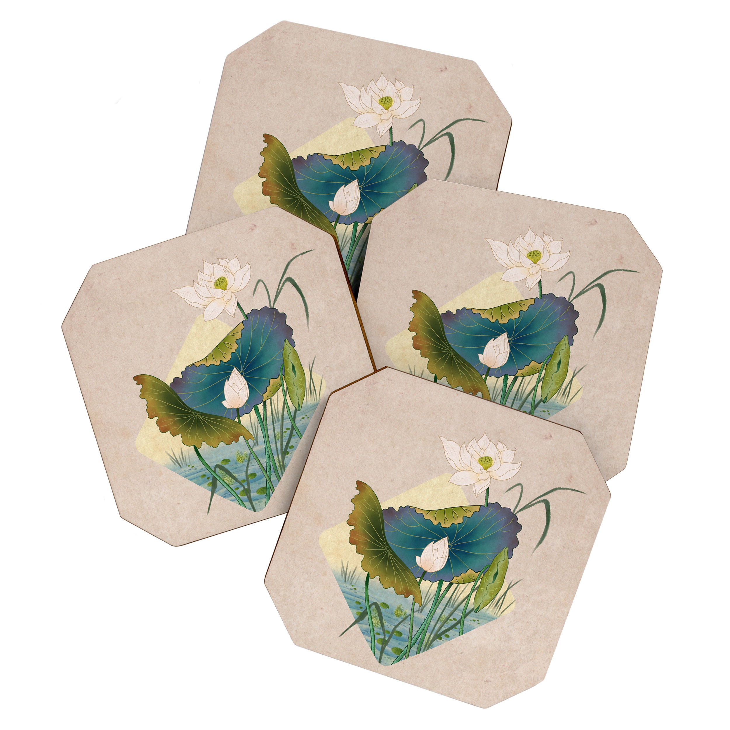 lotursflowers C : Minhwa-Korean traditional/folk art Coaster Gallery Image 1