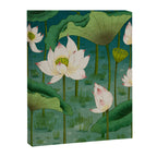 Lotus flowers A -  Minhwa-Korean traditional/folk art Canvas Print Gallery Image 3