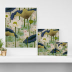 Lotus flowers B - Minhwa-Korean traditional/folk art Canvas Print Gallery Image 3