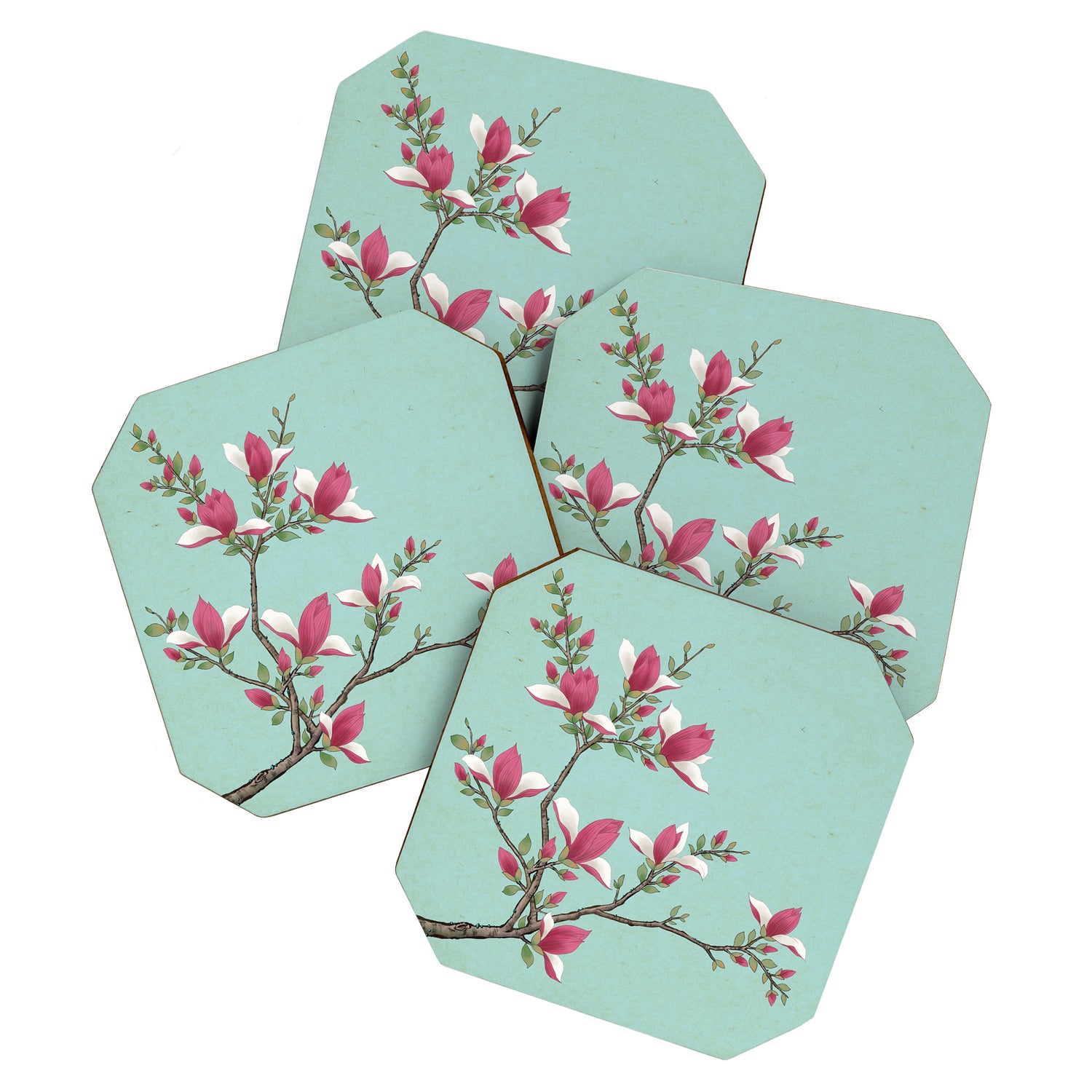 Magnolia : Minhwa-Korean traditional/folk art Coaster Gallery Image 1