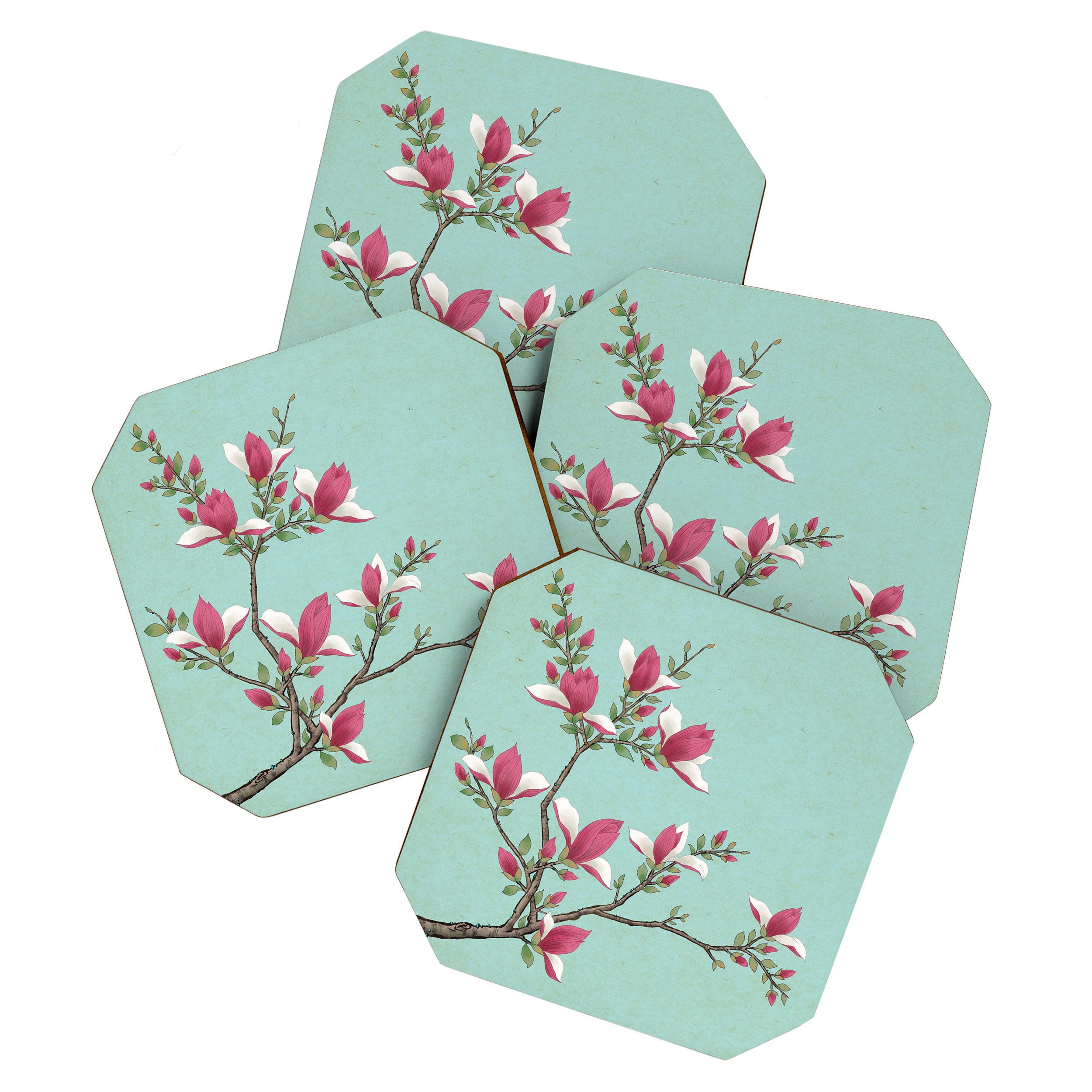 Magnolia : Minhwa-Korean traditional/folk art Coaster Gallery Image 1