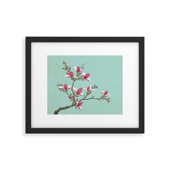 Magnolia : Minhwa-Korean traditional/folk art Framed Art Print Gallery Image 1