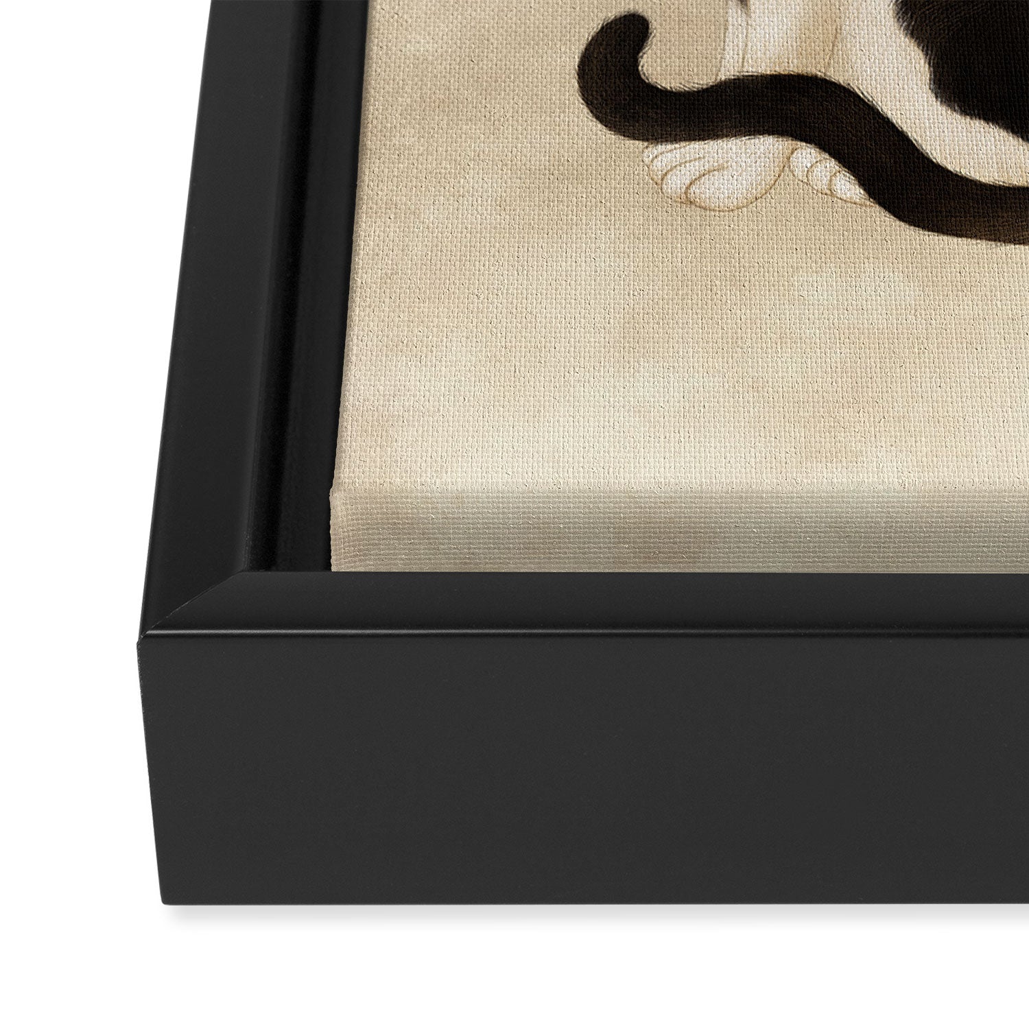 Minhwa: cats & butterflies (Korean traditional/folk art) Framed Canvas Print Gallery Image 3