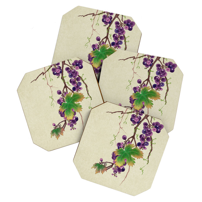 Minhwa : Grapevine Type (Korean traditional/folk art) Coaster Gallery Image 1