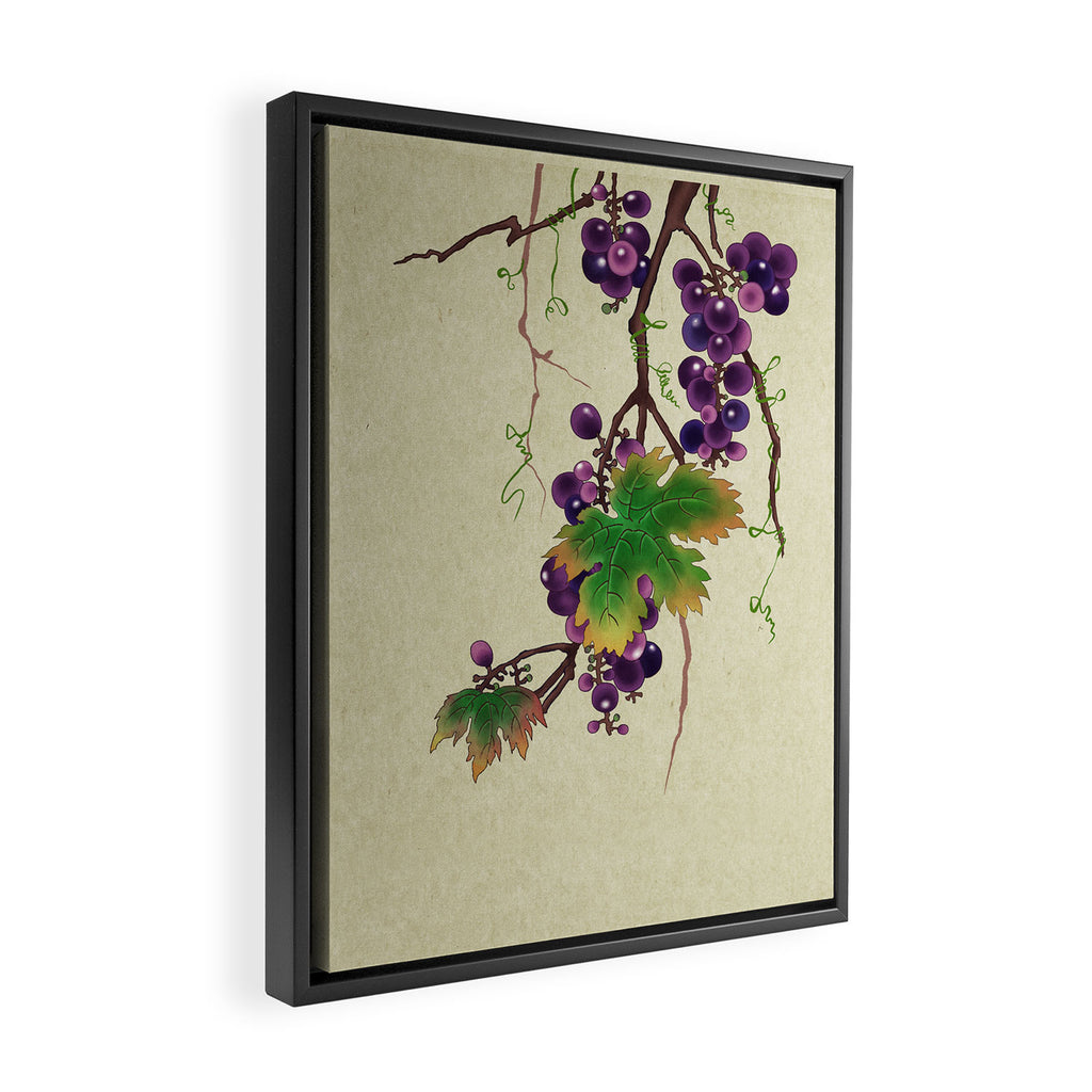 Minhwa : Grapevine Type (Korean traditional/folk art) Framed Canvas Print Gallery Image 2