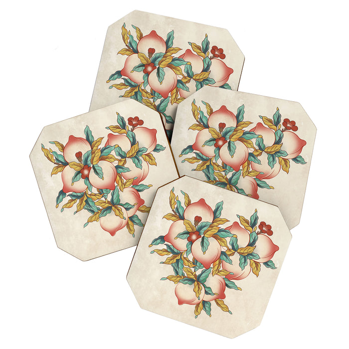 Peaches : Minhwa-Korean traditional/folk art Journal Coaster Gallery Image 1