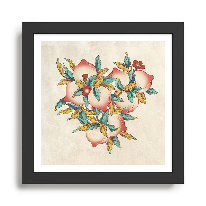 Peaches : Minhwa-Korean traditional/folk art Journal Framed Art Print Gallery Image 1