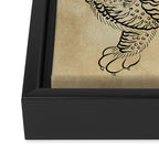 Tiger and hawk Type1 - Minhwa-Korean traditional folk art Framed Canvas Print Gallery Image 3