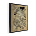 Tiger and hawk Type1 - Minhwa-Korean traditional folk art Framed Canvas Print Gallery Image 2