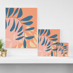 Abstract Blue Branch Canvas Print Gallery Image 3
