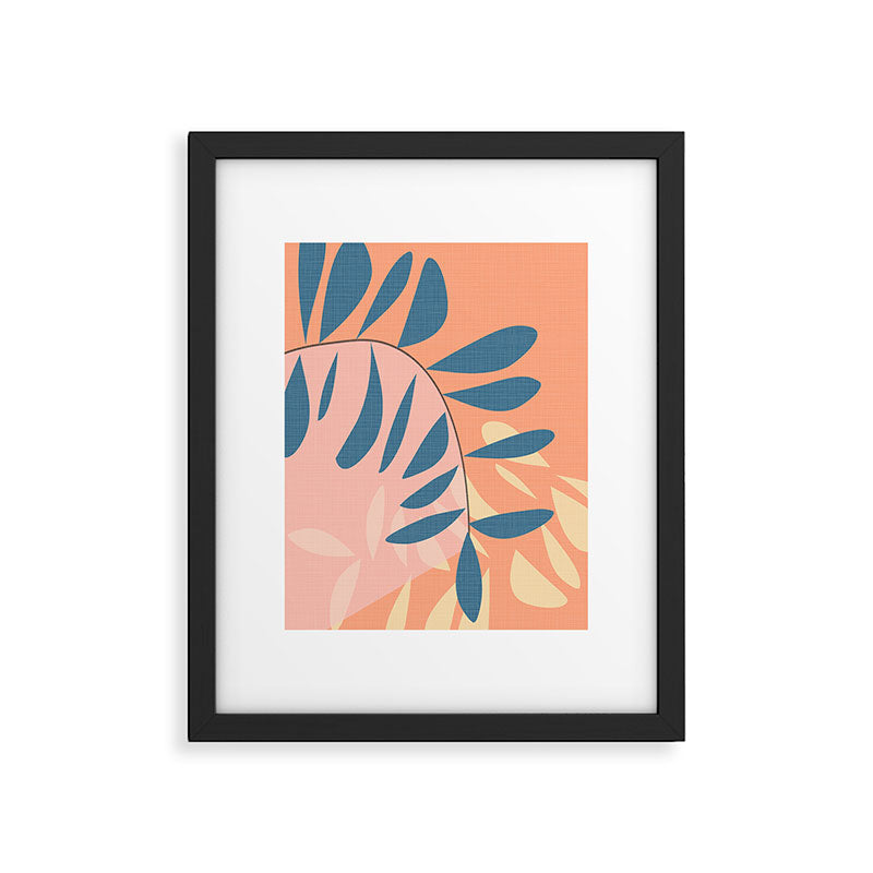 Abstract Blue Branch Framed Art Print Gallery Image 6