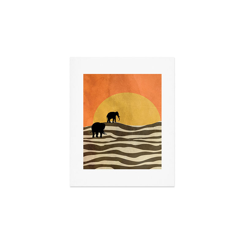 African Sunset Art Print Gallery Image 1