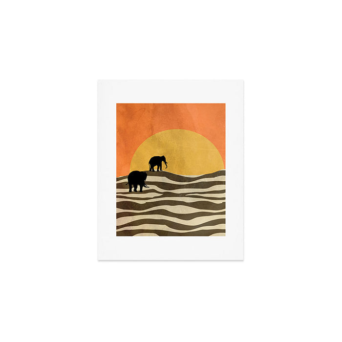 African Sunset Art Print Gallery Image 1