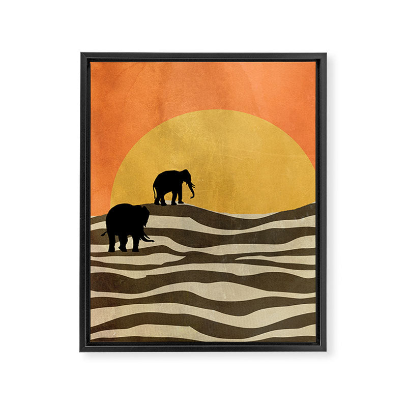 African Sunset Framed Canvas Print Gallery Image 3