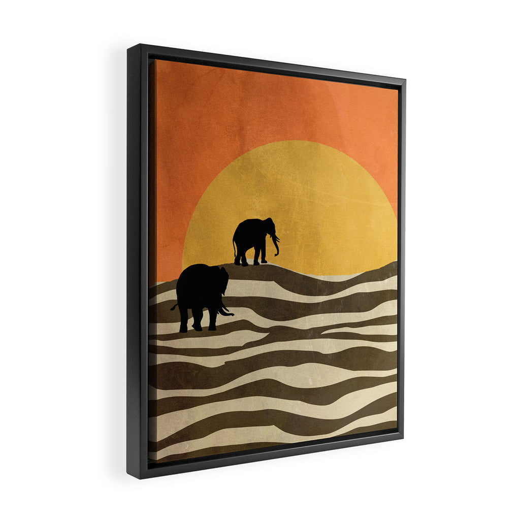 African Sunset Framed Canvas Print Gallery Image 2