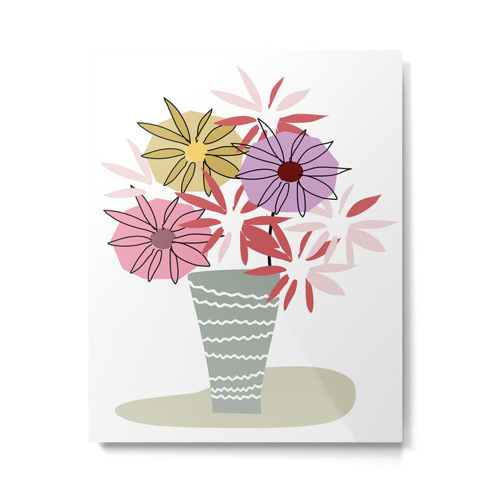 Asters Bunch Metal Print Gallery Image 1