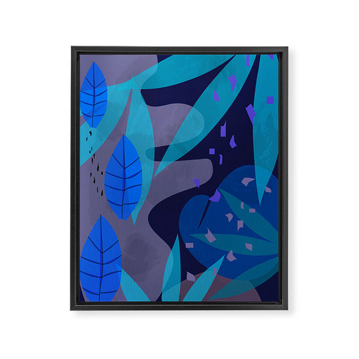 Botanika 6 Blue Framed Canvas Print Gallery Image 1