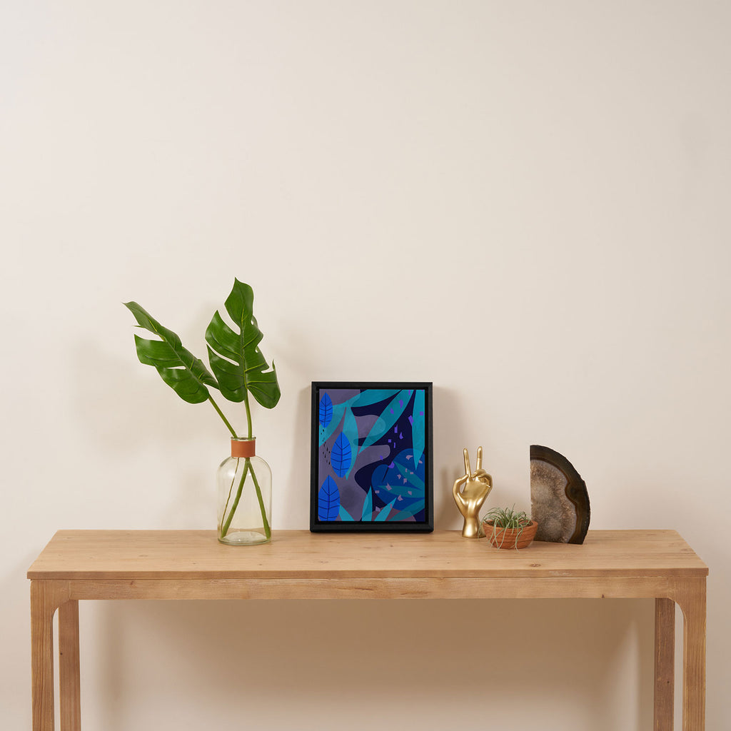 Botanika 6 Blue Framed Canvas Print Gallery Image 4