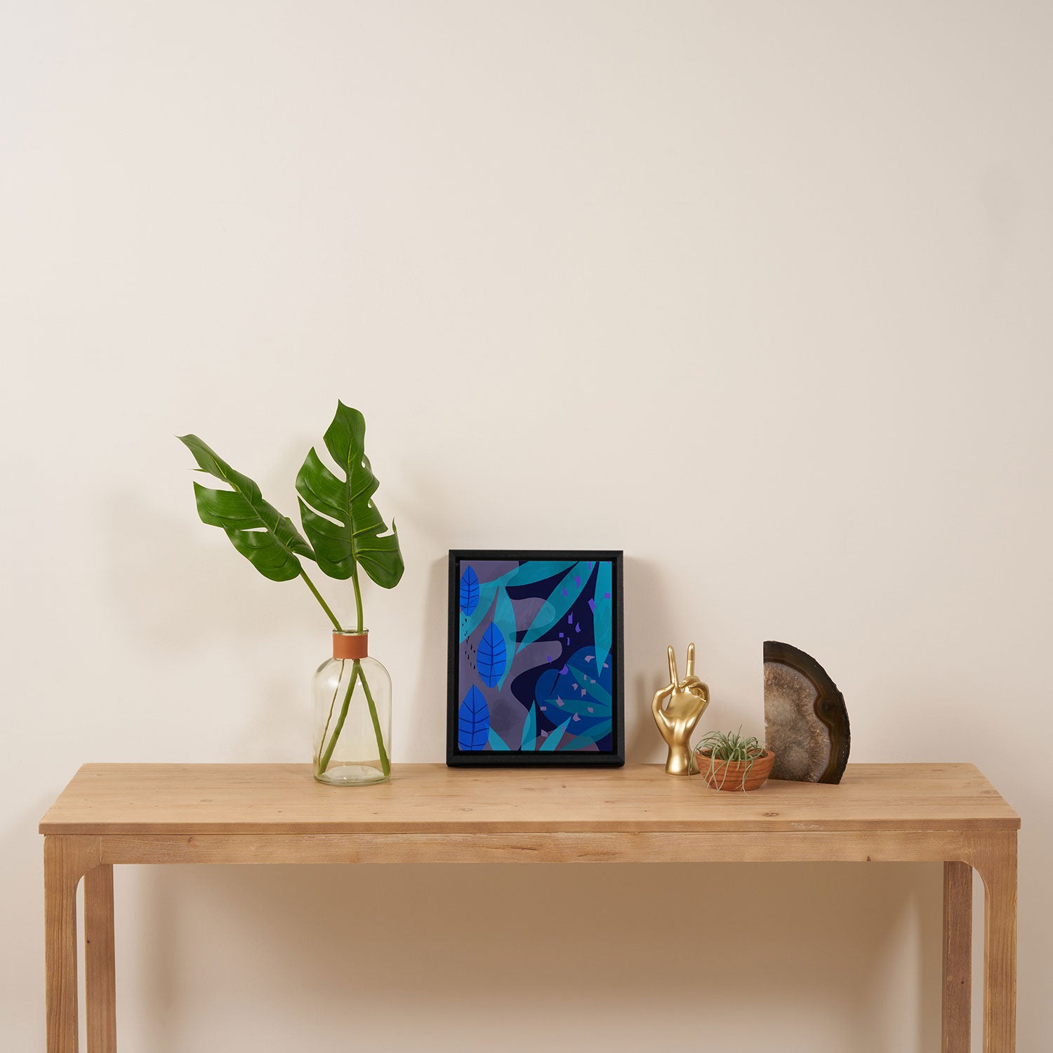 Botanika 6 Blue Framed Canvas Print Gallery Image 4