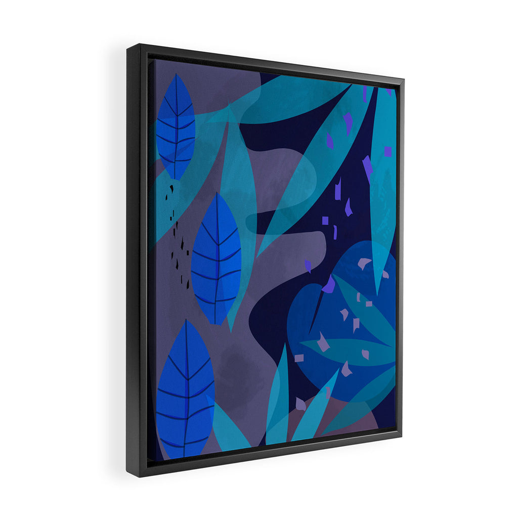 Botanika 6 Blue Framed Canvas Print Gallery Image 2
