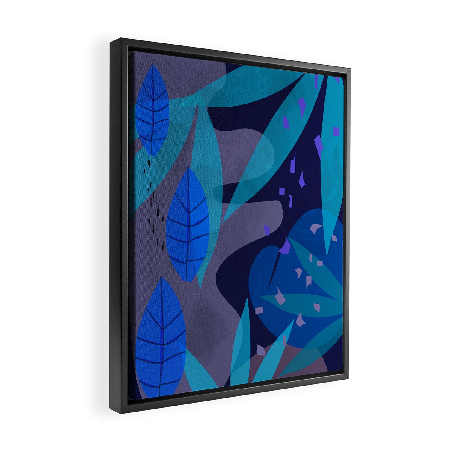Botanika 6 Blue Framed Canvas Print Gallery Image 2