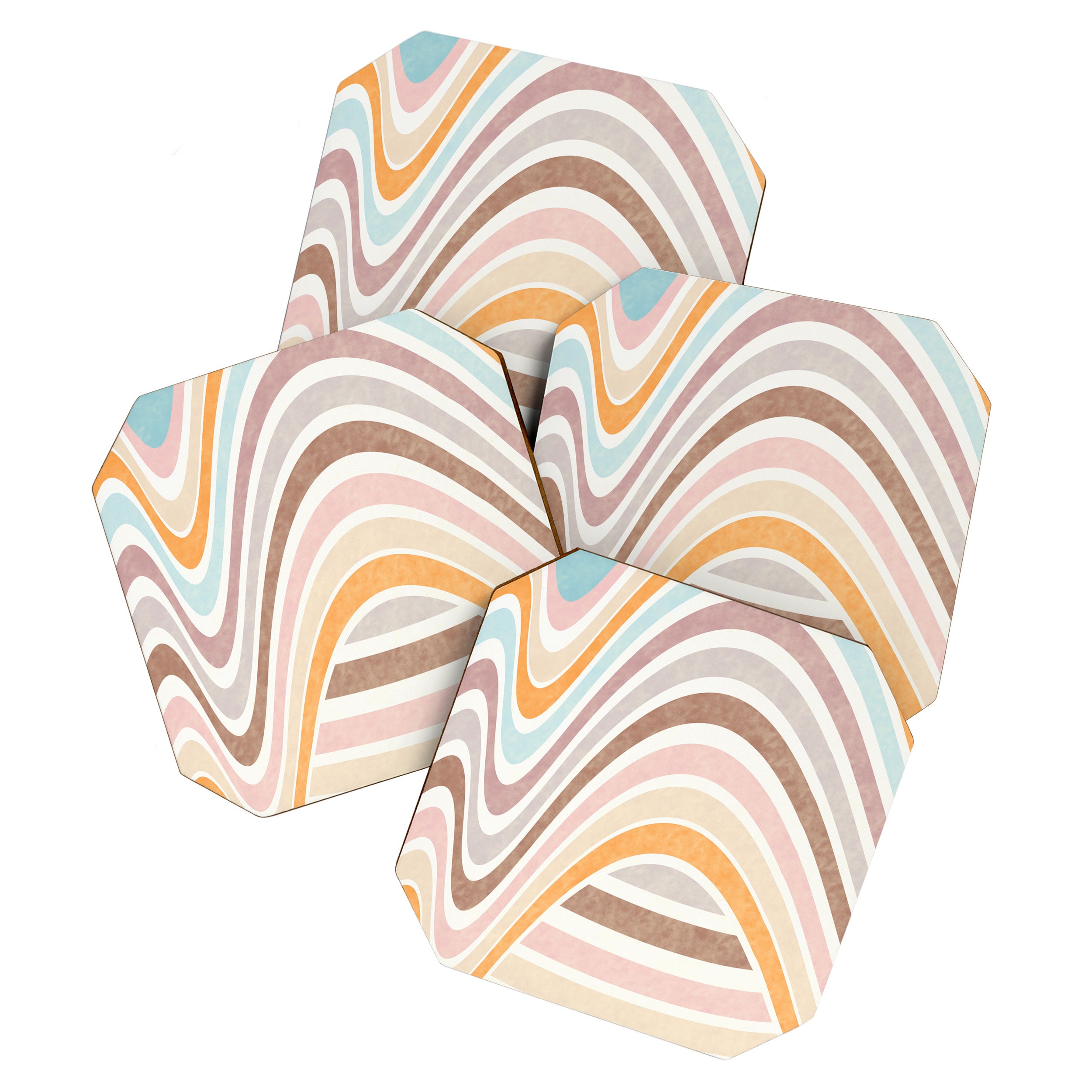 Bowy Pastel Stripes Coaster Gallery Image 1