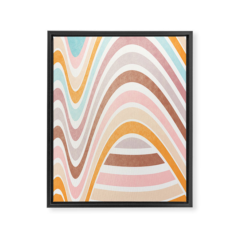 Bowy Pastel Stripes Framed Canvas Print Gallery Image 8
