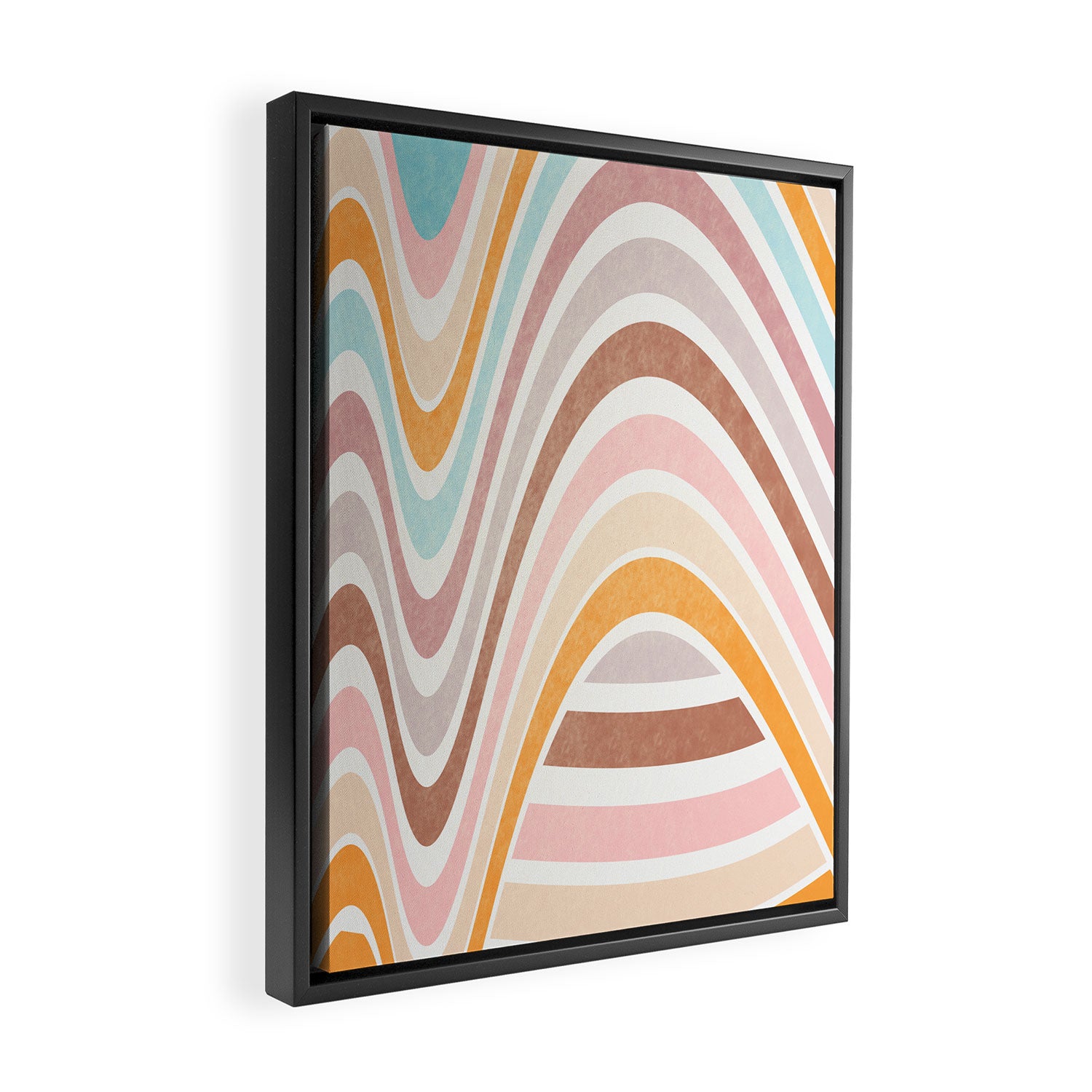 Bowy Pastel Stripes Framed Canvas Print Gallery Image 2