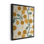 Climbing Flowers in Yellow and Green  Framed Canvas Print Gallery Image 2