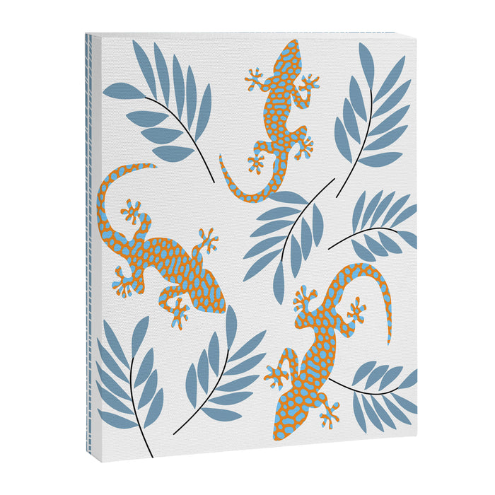 Gecko Meeting Canvas Print Gallery Image 1