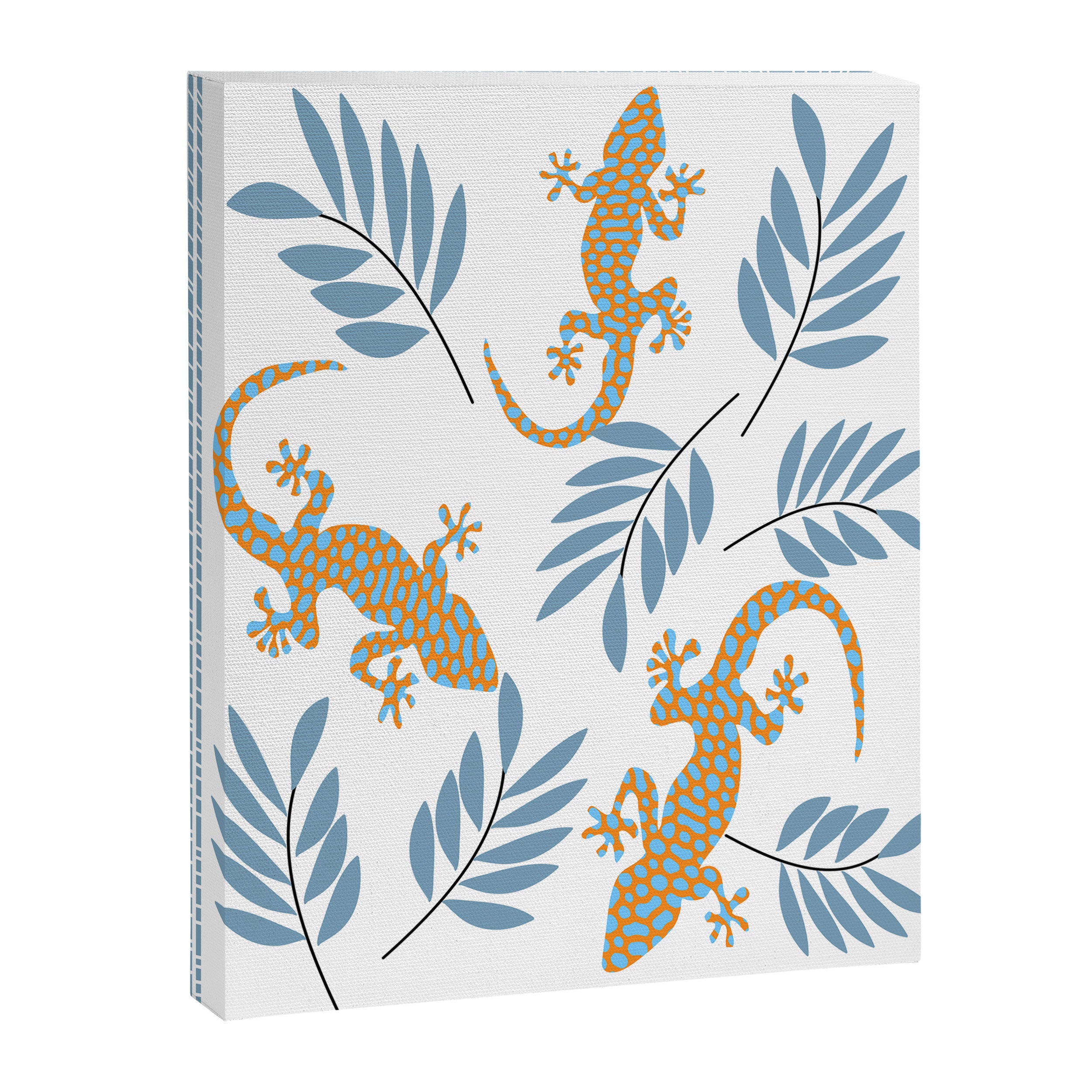 Gecko Meeting Canvas Print Gallery Image 8
