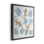 Gecko Meeting Framed Canvas Print Gallery Image 2