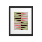 Geometric pattern rose and light green Framed Art Print Gallery Image 6
