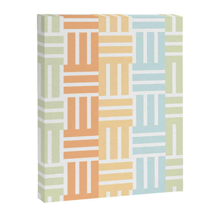 Grid on Pastels Canvas Print Gallery Image 1