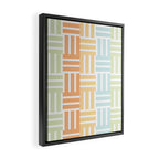 Grid on Pastels Framed Canvas Print Gallery Image 2