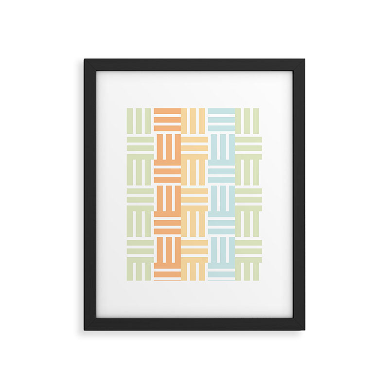 Grid on Pastels Framed Art Print Gallery Image 6