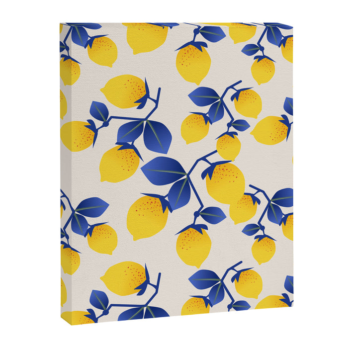 Lemons Blue Canvas Print Gallery Image 1