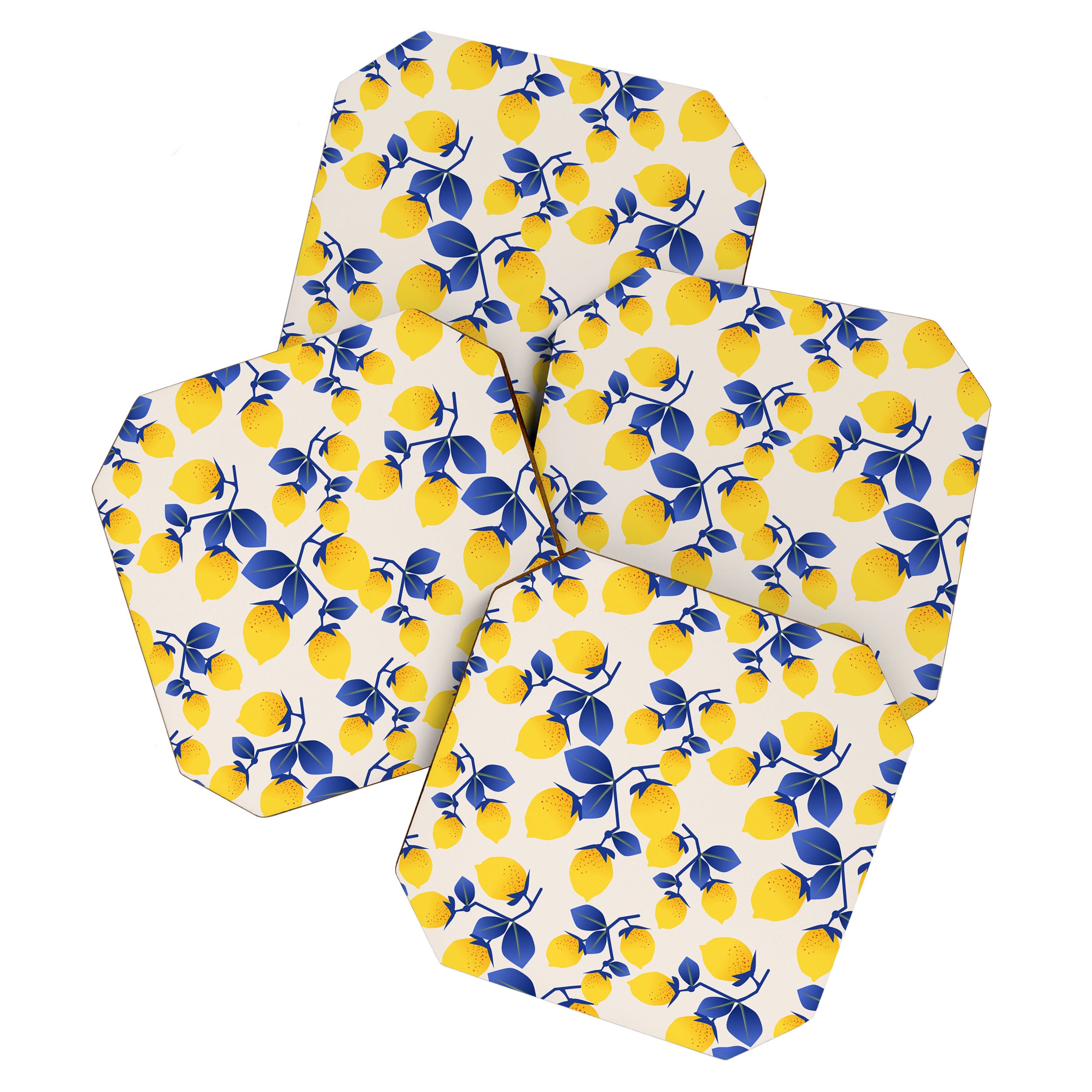 Lemons Blue Coaster Gallery Image 1