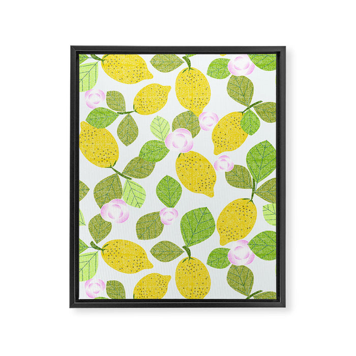 Lemons in Bloom Framed Canvas Print Gallery Image 1