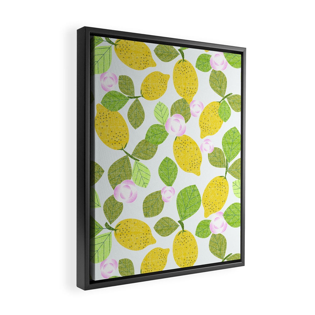 Lemons in Bloom Framed Canvas Print Gallery Image 2