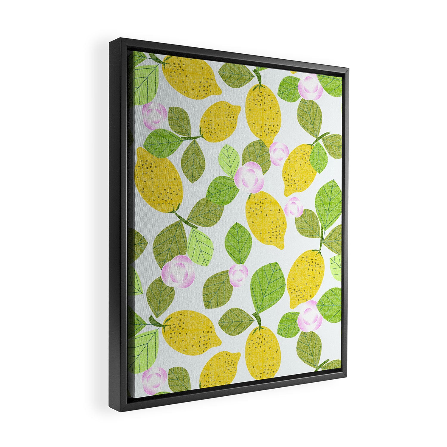 Lemons in Bloom Framed Canvas Print Gallery Image 2