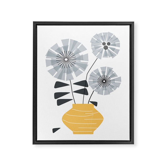 Midcentury Floral  Framed Canvas Print Gallery Image 1